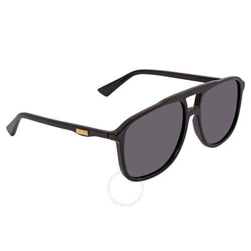 Kính Mát Gucci Grey Rectangular Men's Sunglasses GG0262S 001 58-3